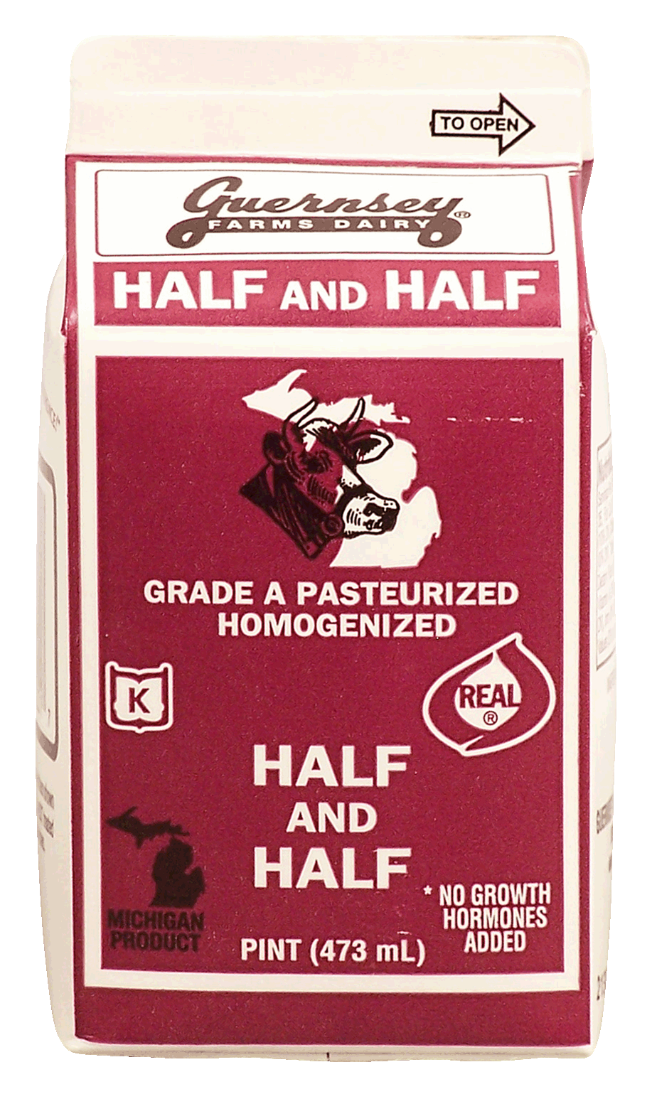 Guernsey Farms Dairy  half and half, grade A, pasteurized, homogenized Full-Size Picture